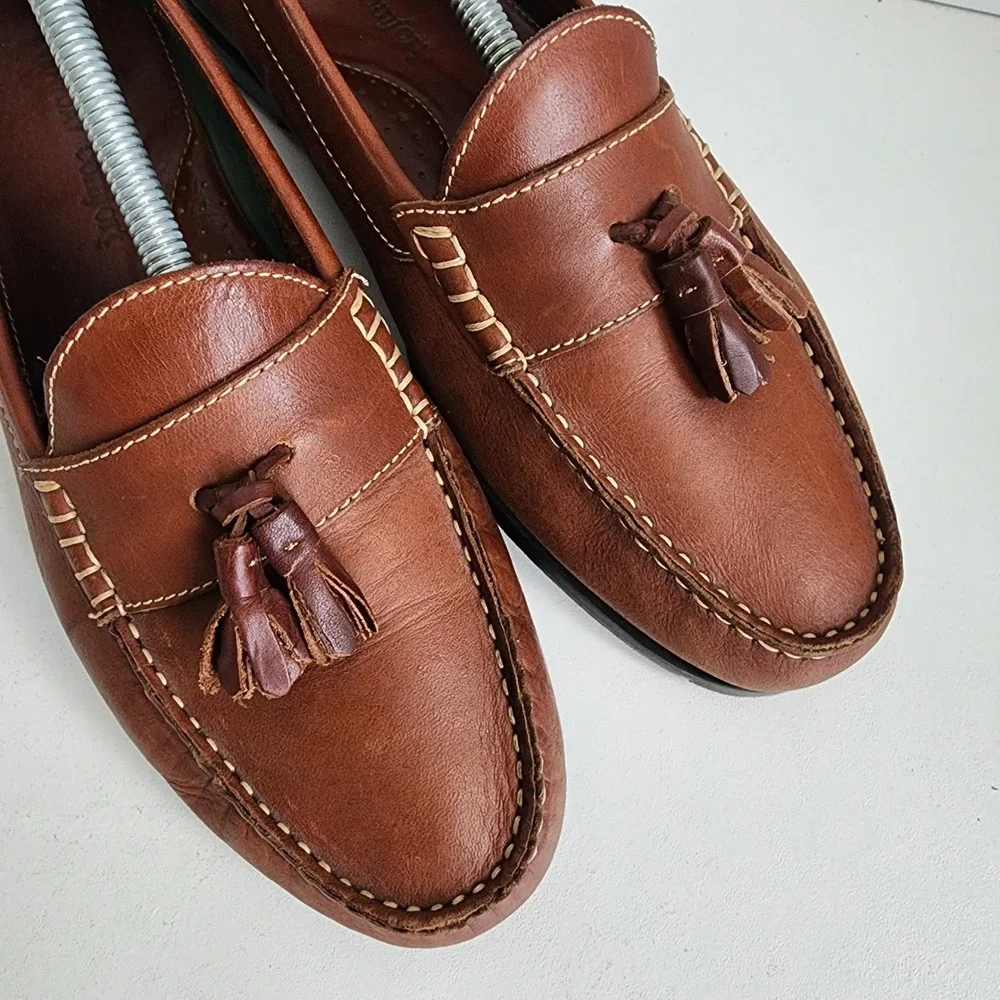 Richfield Everyday Comfort Mens 11 Brown Leather Tassel Loafer Brazil *READ*